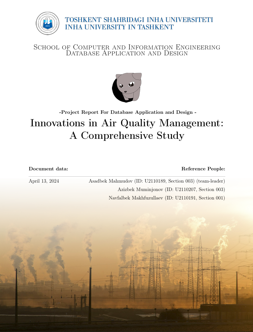Innovations in Air Quality Management: A Comprehensive Study